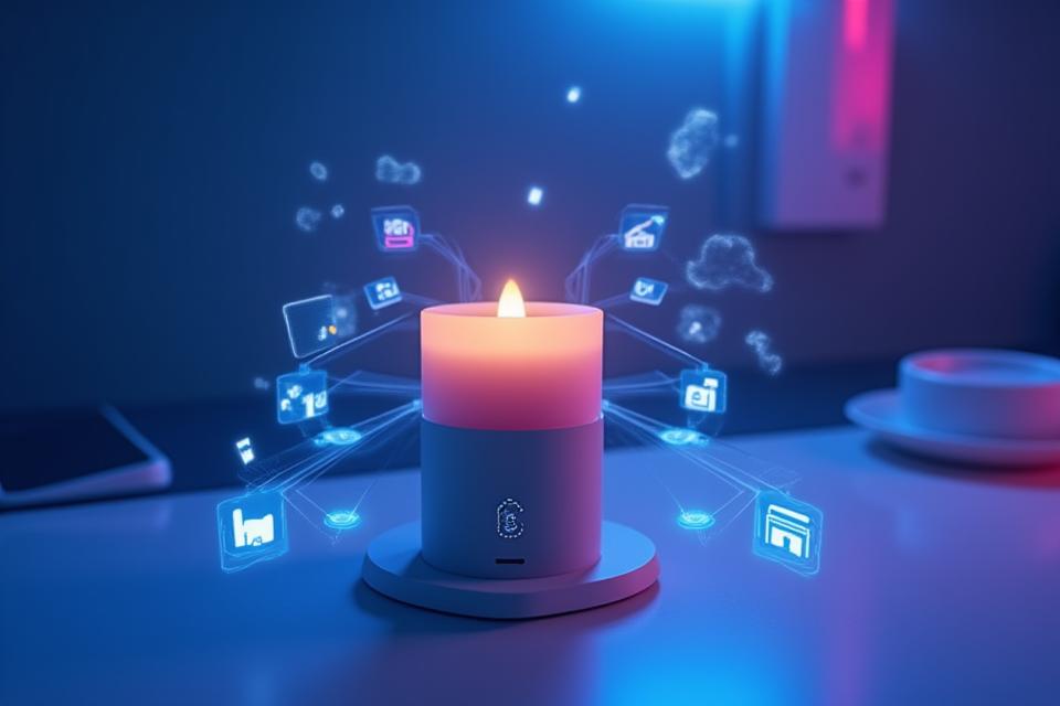 Bougie connectée technologie smart home